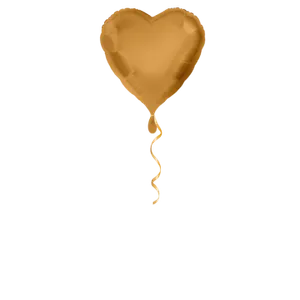 Herz gold klein Ballon - 43cm