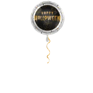 Happy Halloween schwarz/gold Ballon - 43cm