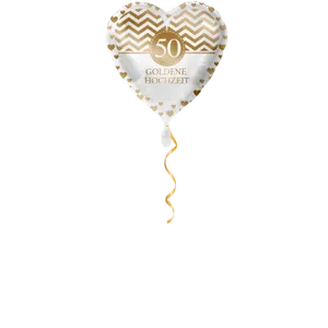 Goldene Hochzeit Zahl 50 Ballon - 43cm