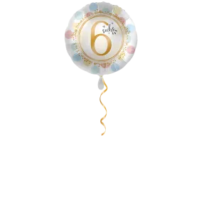Zahl 6 Punkte Ballon - 43cm
