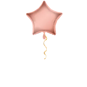 Stern rosagold klein Ballon - 43cm