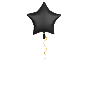 Stern schwarz klein Ballon - 43cm
