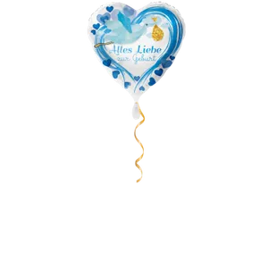 Alles Liebe zur Geburt blau Ballon - 43cm