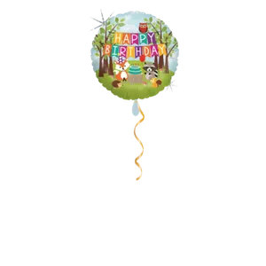 Happy Birthday Woodland Tiere Ballon - 43 cm
