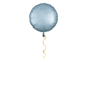 Runder pastell blauer Ballon klein - 43cm