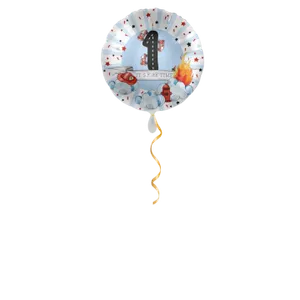 Zahl 1 Feuerwehr Ballon - 43 cm