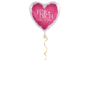 Für dich von Herzen satin Ballon - 43cm