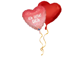 Ich liebe Dich rosa Ballon-Set