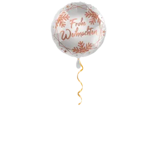 Joyeux Noël or rose ballon - 43cm DE