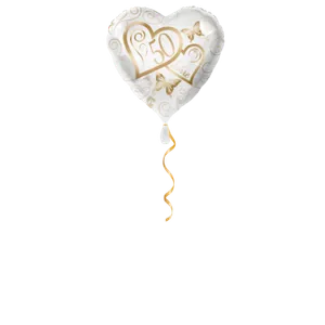 Ballon coeurs 50 ans – 43cm DE