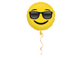 Smiley mit Sonnenbrille Ballon - 46cm