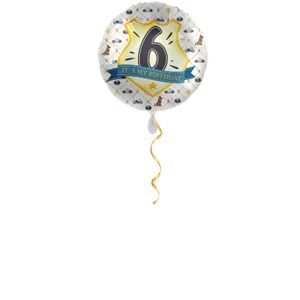 Police nombre 6 ballon - 43 cm