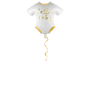 Babystrampler weiss/gold Ballon - 50 cm