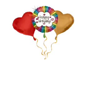 Happy Birthday farbig Ballon-Set 