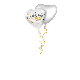 Lieblingsmensch weiss Ballon-Set