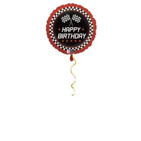 Happy Birthday Autorennen Ballon - 46cm