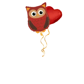 Eule Braun Ballon-Set