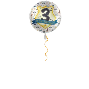 Polizei Zahl 3 Ballon - 43 cm