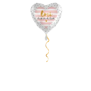 Omi hab dich Lieb Herz Ballon - 43cm