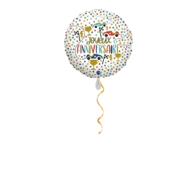 Joyeux Anniversaire Auto Ballon - 46cm FR
