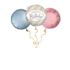 Happy Birthday pastel Ballon-Set