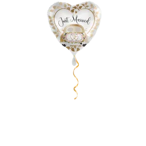Just married Auto gold Herz Ballon - 43cm