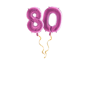 Zahl 80 Pink Ballon-Set 66 cm  