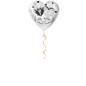 Mr & Mrs Brautpaar Ballon - 43cm