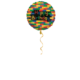 Happy Birthday Lego Ballon - 46cm