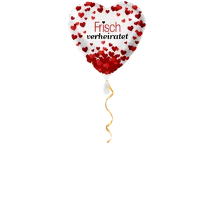 Ballon coeur de jeunes mariés - 43cm DE