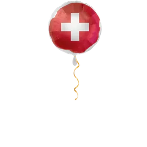 Ballon drapeau Suisse - 43cm