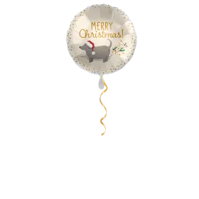 Merry Christmas Hund Ballon - 43cm