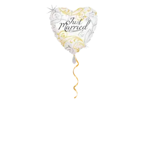 Just Married Herz Ballon - 46cm