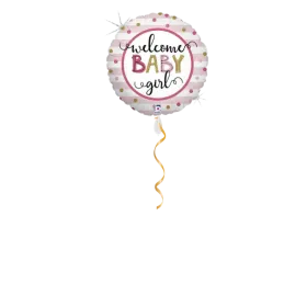 Welcome Babygirl ballon - 46cm