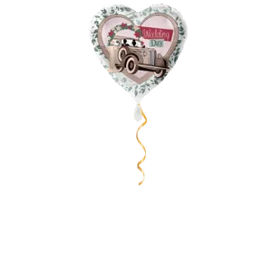 Wedding Day Auto Ballon - 43cm