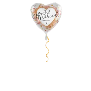 Just Married Herz Ballon - 43cm