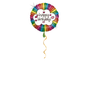 Happy Birthday farbig Ballon - 46cm