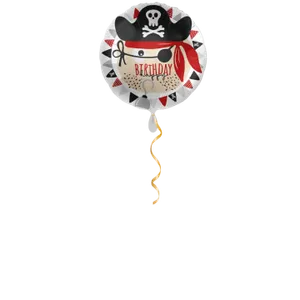 Chapeau de pirate happy birthday ballon - 43 cm