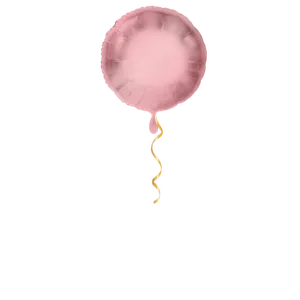 Runder rosa Ballon klein - 43cm
