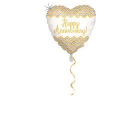 Happy Anniversary Herz Ballon - 46cm