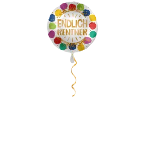 Endlich Rentner mit Punkten Ballon - 43cm