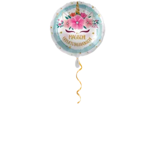 Einhorn magischer Geburtstag Ballon - 43 cm