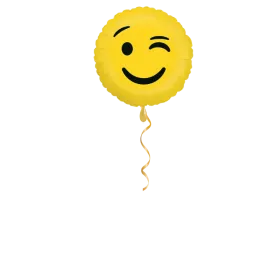 Emoji zwinkernd Ballon- 46cm