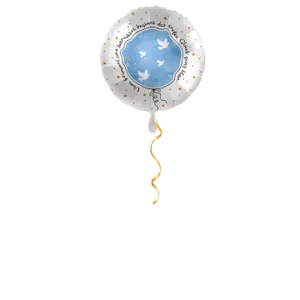 Taufe Glück Blau Ballon - 43 cm