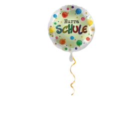 Hurra Schule mit Punkten Ballon - 43cm