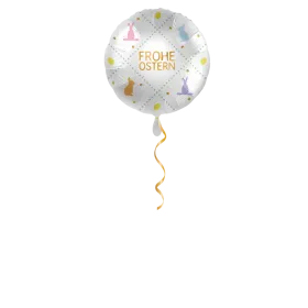 Frohe Ostern verschiedene Hasen Ballon - 43cm