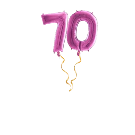 Zahl 70 Pink Ballon-Set 66 cm 