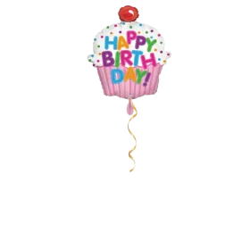 Happy Birthday Cupcake Ballon - 60cm