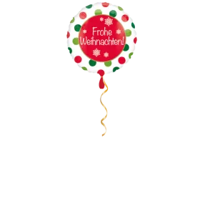 Frohe Weihnachten gepunktet Ballon - 43cm