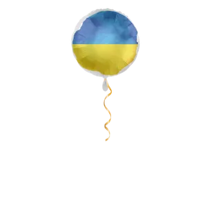 Ukraine Flagge Ballon - 43cm